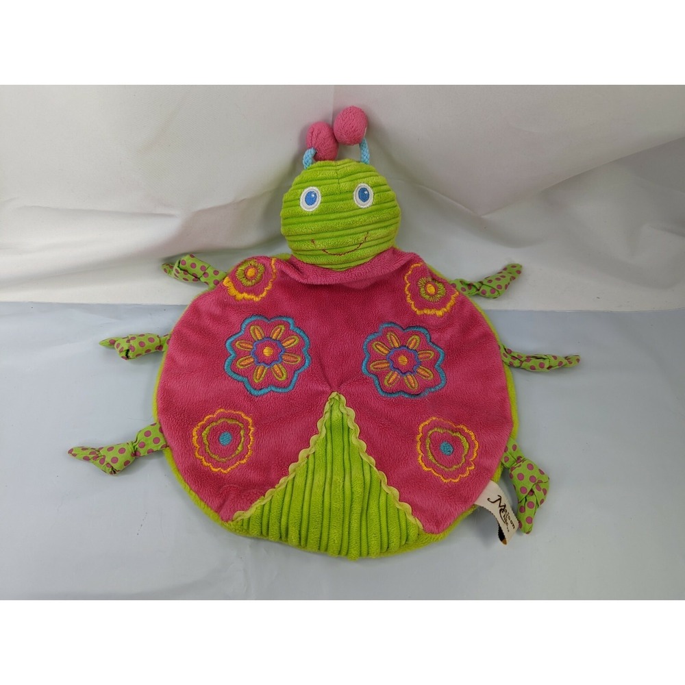Maison Chic Ladybug Insect Lovey Plush Security Blanket Stuffed Animal Toy